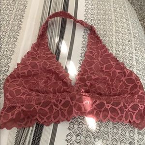Pink halter bralette